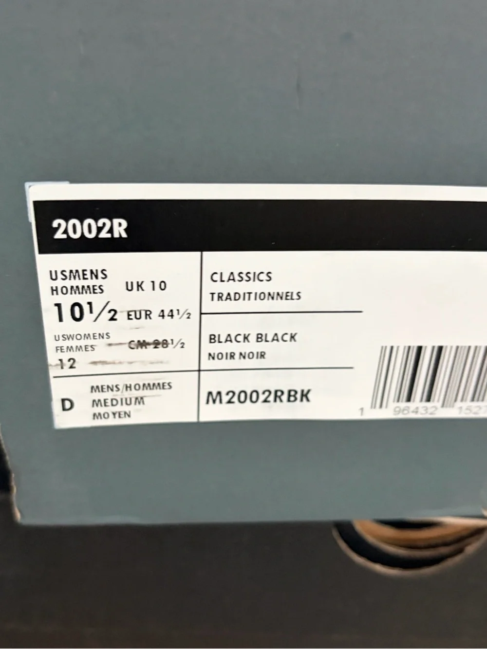 New Balance 2002R Black & White Athletic Sneakers